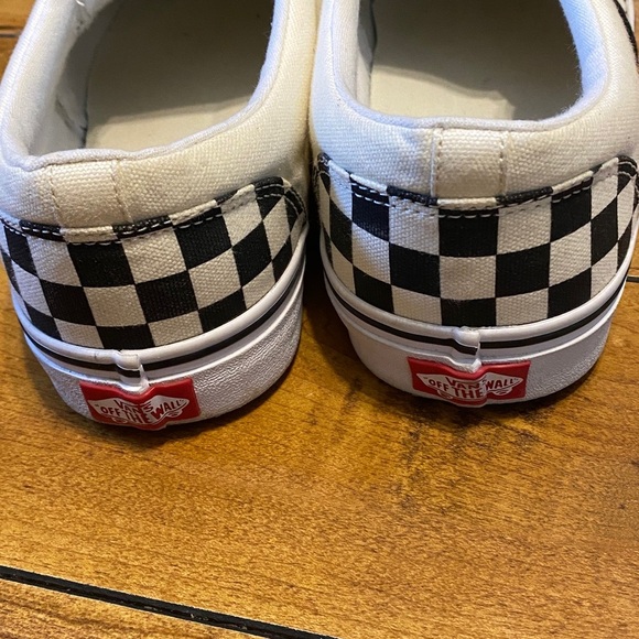 Vans Black and White Checkerboard Slip-On shoes loafers - Picture 4 of 5